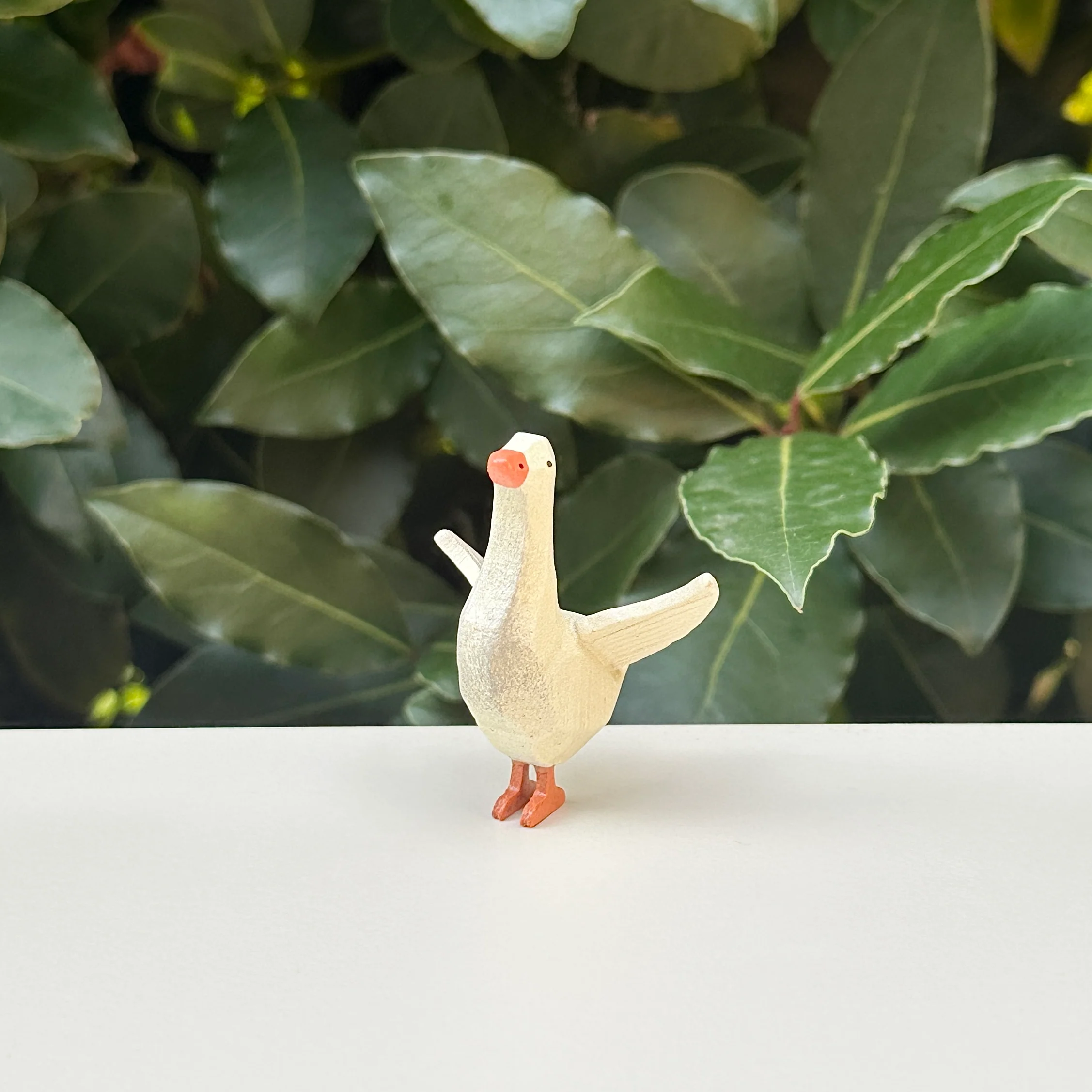 Little Wooden White Goose
