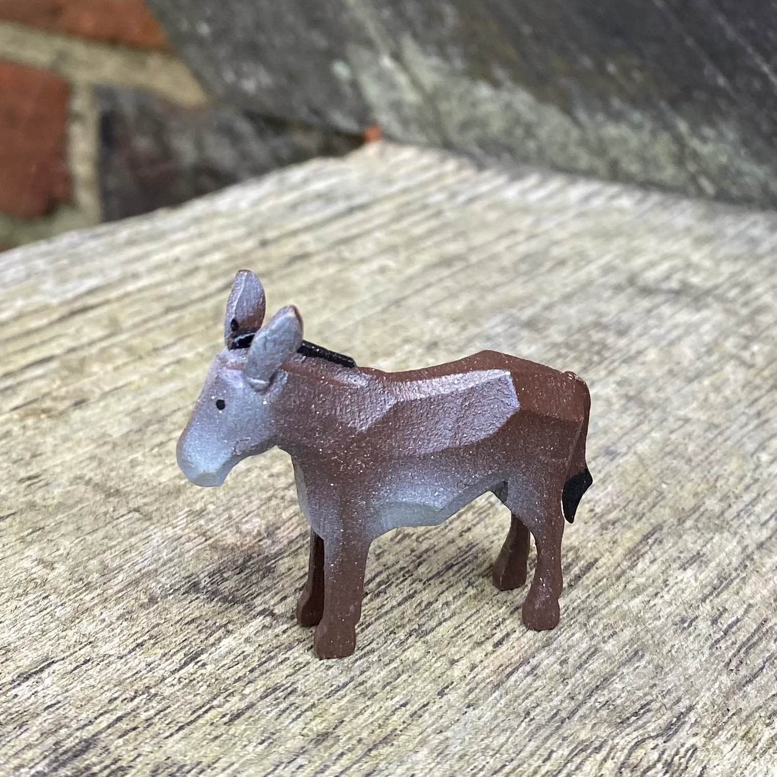 Miniature Wooden Donkey - Image 3
